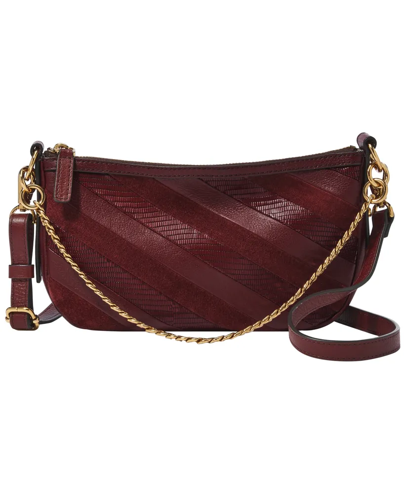 Fossil Jolie Convertible Leather Baguette Bag