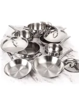 BergHOFF Belly Shape 12pc 18/10 Stainless Steel Cookware Set