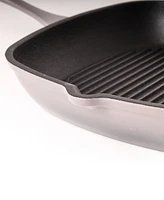 BergHOFF Neo 4pc Cast Iron Cookware Set, Grill Pan, Fry Pan & Oval Dutch Oven