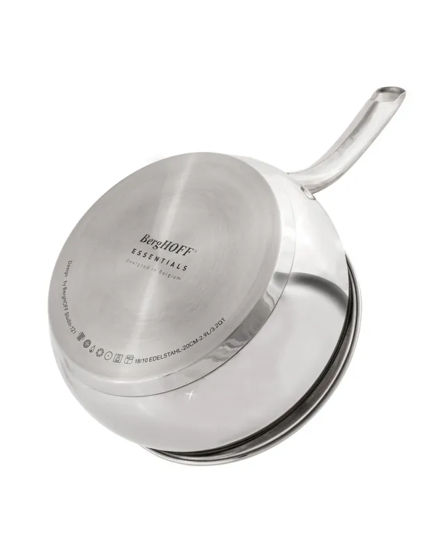 BergHOFF Belly 18/10 Stainless Steel 9.5 Skillet with Lid - Silver