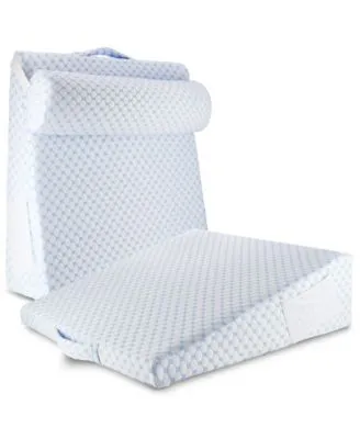 Nestl Cooling Foam Wedge Pillow With Bolster Pillow Collection