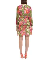 Donna Morgan Women's Floral-Print Tiered Dress