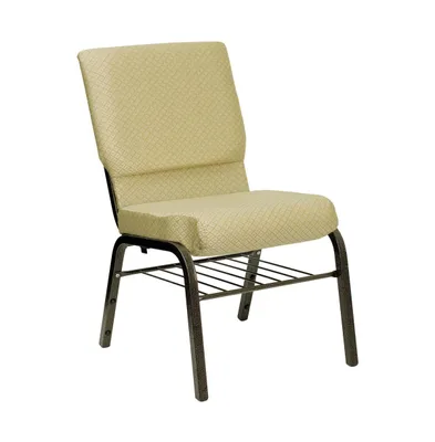 Emma+Oliver 18.5"W Church/Reception Guest Chair With Book Rack