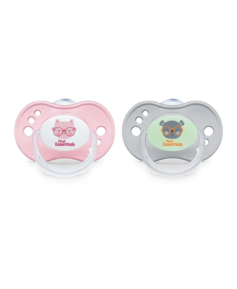 Nuk First Essentials Pacifiers, 6-18 Months, 2 Pack - Assorted Pre