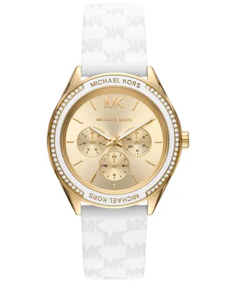 Michael Kors Women's Jessa Multifunction White Silicone Watch 40mm