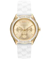 Michael Kors Women's Jessa Multifunction White Silicone Watch 40mm