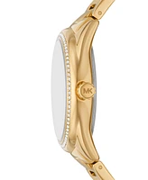 Michael Kors Women's Janelle Three-Hand Gold-Tone Stainless Steel Watch 36mm