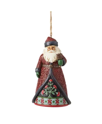 Jim Shore Holiday Manor Santa Bell Ornament