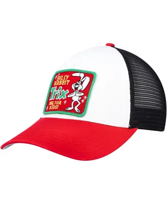 Men's American Needle White, Black Trix Valin Trucker Snapback Hat