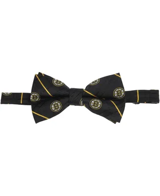 Men's Black Boston Bruins Oxford Bow Tie