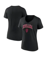 Women's Fanatics Indiana Hoosiers Evergreen Campus V-Neck T-shirt