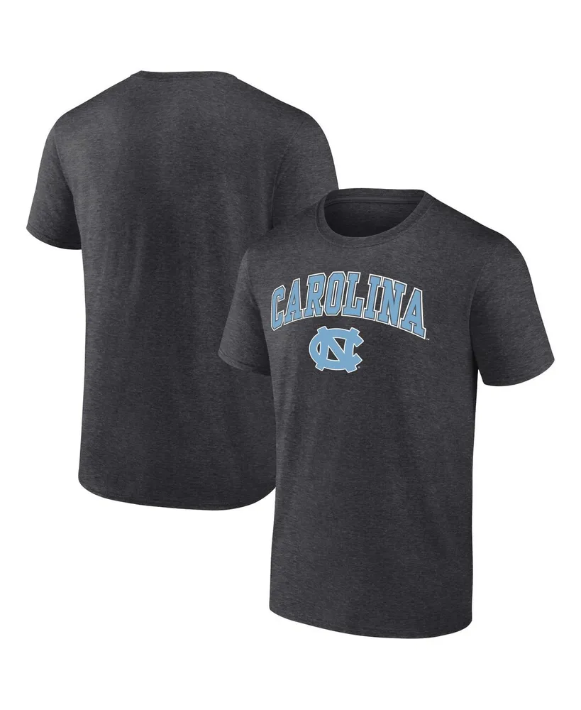 Men's Fanatics Heather Charcoal North Carolina Tar Heels Campus T-shirt