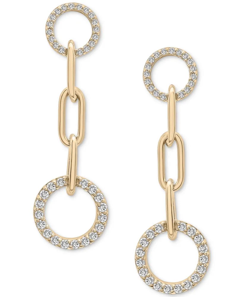 Wrapped in Love Diamond Circle Link Drop Earrings (1/2 ct. t.w.) in 14k Gold, Created for Macy's
