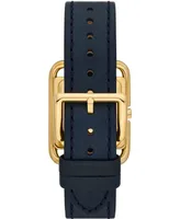 Tory Burch Women's The Miller Blue Leather Watch 32mm Gift Set