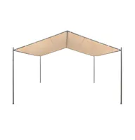 vidaXL Gazebo Pavilion Tent Canopy 13' 1"x13' 1" Steel Beige