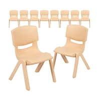 10 Pack Plastic Stackable School Chair With 10.5" Seat Height