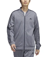 adidas Men's Tricot Heathered Logo Track Jacket