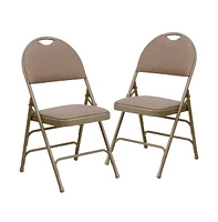 Emma+Oliver 2 Pack Home & Office Easy-Carry Party Events Padded Folding Chair