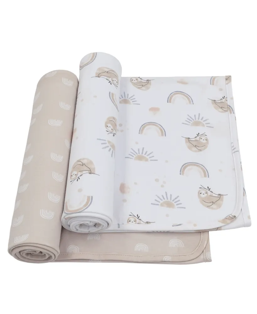 Living Textiles Baby Boys or Baby Girls Cotton Jersey Swaddle Blankets, Pack of 2