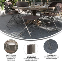 Plastic Folding Chair - 4 Pack 650Lb Weight Capacity