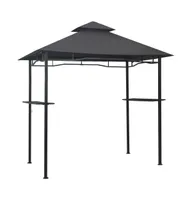 vidaXL Bbq Gazebo 7.9'x4.9'x8.4' Anthracite Steel