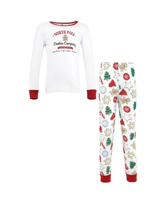Touched by Nature Little Boys Organic Cotton Tight-Fit Pajama Set, Christmas Cookies