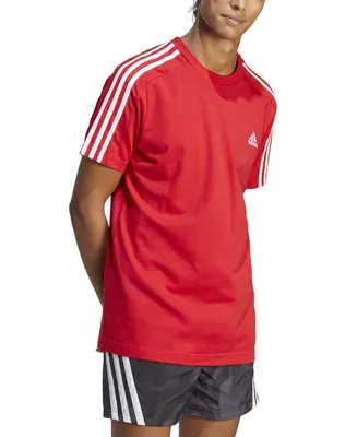 adidas Men's Essentials 3-Stripes Regular-Fit Logo Graphic T-Shirt