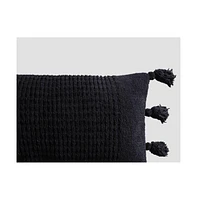 Sunday Citizen Braided Pom Decorative Pillow, 14" x 36"