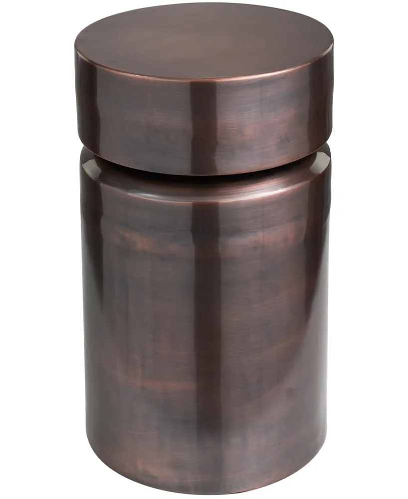 Rosemary Lane 19" Metal Drum Accent Table