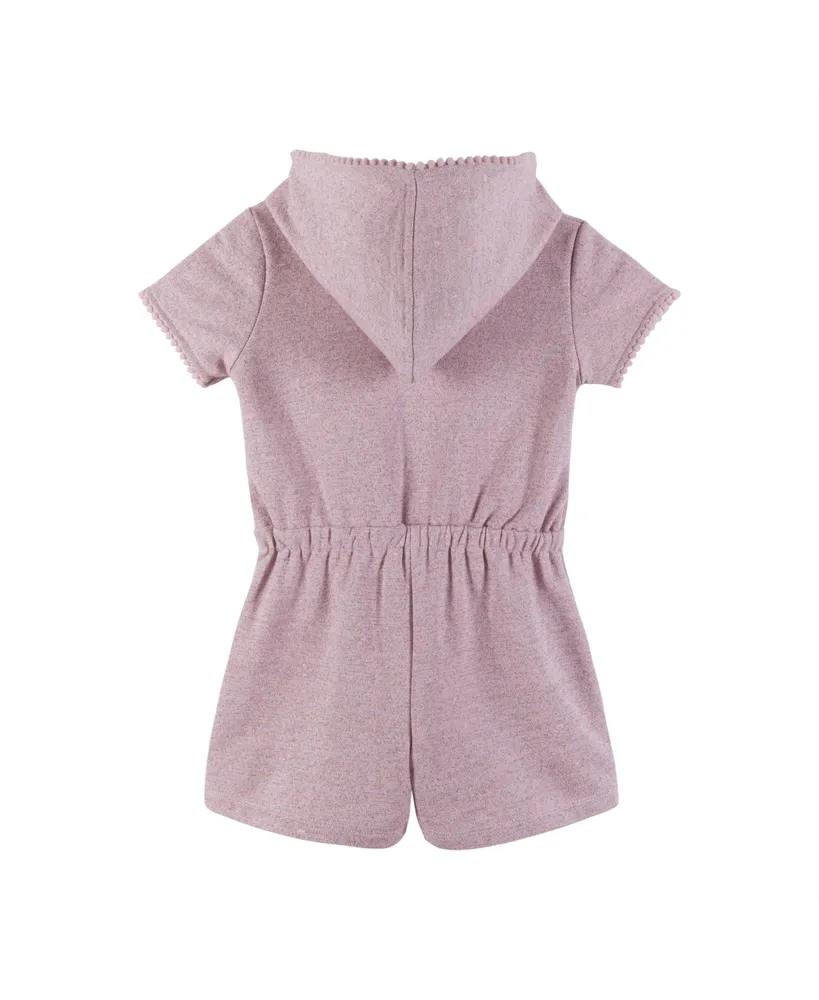 Andy & Evan Toddler Girls / Hooded French Terry Romper