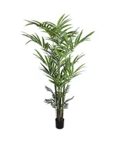 Lush 8' Indoor Kentia Palm Tree with 399 Leaves - Potted Tropical Foliage Decor for Home or Office