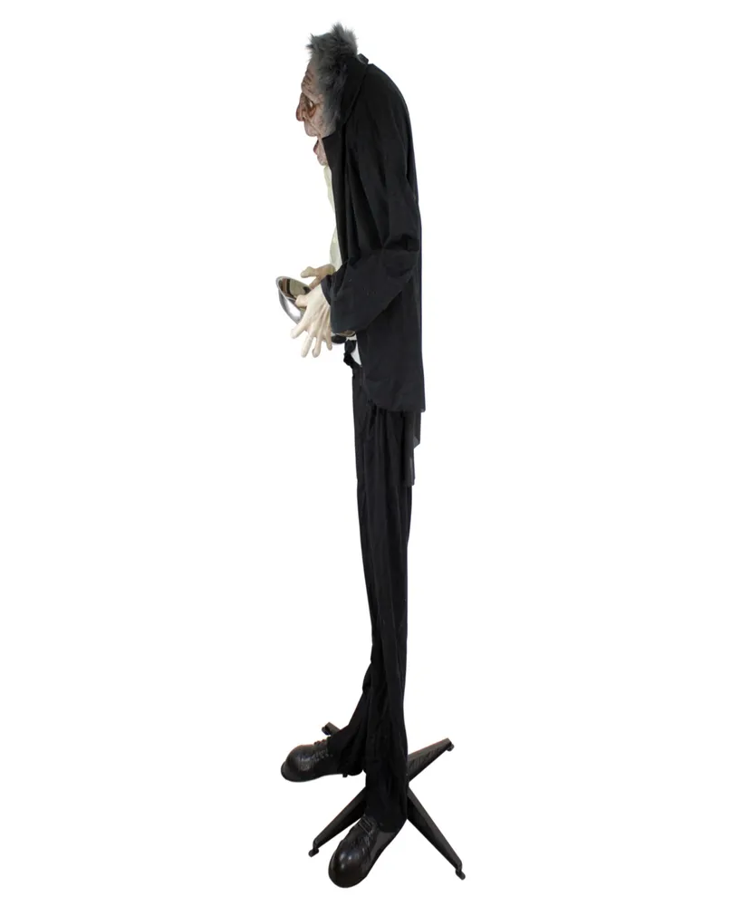 6' Lighted Animated Scary Butler Standing Halloween Decoration