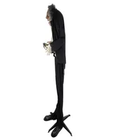 6' Lighted Animated Scary Butler Standing Halloween Decoration