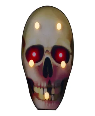 7" Lighted Skull Halloween Decoration