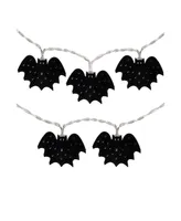 10-Count Warm White Led Halloween Bat Fairy Lights 4.25' with Copper Wire