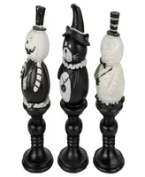 Set of 3 Halloween Candlestick Decorations, 8.25"