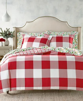 Charter Club Red Check Flannel Comforter, Full/Queen, Created for Macy's