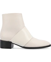Journee Collection Women's Kyler Two Tone Block Heel Booties