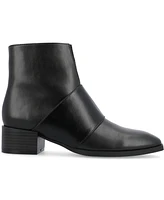 Journee Collection Women's Kyler Two Tone Block Heel Booties