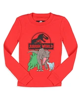 Jurassic Park Toddler Boys World Movie Film Logo Icon Tight Fit Sleep Pajama Set