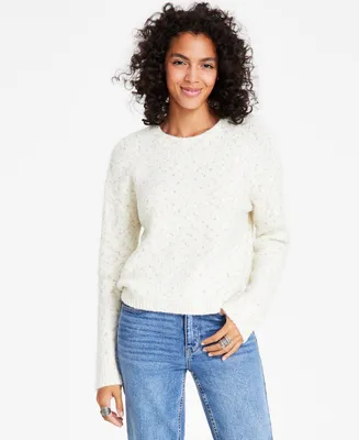 Calvin Klein Jeans Women's Crewneck Long-Sleeve Lurex Sweater