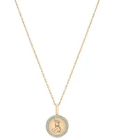 Audrey by Aurate Diamond Aries Disc 18" Pendant Necklace (1/10 ct. t.w.) in Gold Vermeil, Created for Macy's