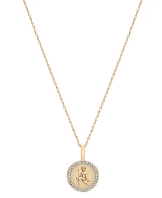 Audrey by Aurate Diamond Cancer Disc 18" Pendant Necklace (1/10 ct. t.w.) in Gold Vermeil, Created for Macy's