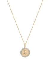 Audrey by Aurate Diamond Cancer Disc 18" Pendant Necklace (1/10 ct. t.w.) in Gold Vermeil, Created for Macy's