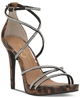 Jessica Simpson Women's Jaeya Strappy Rhinestone High-Heel Dress Sandals