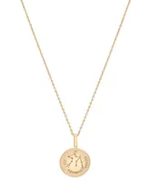 Audrey by Aurate Diamond Aquarius Disc 18" Pendant Necklace (1/10 ct. t.w.) in Gold Vermeil, Created for Macy's