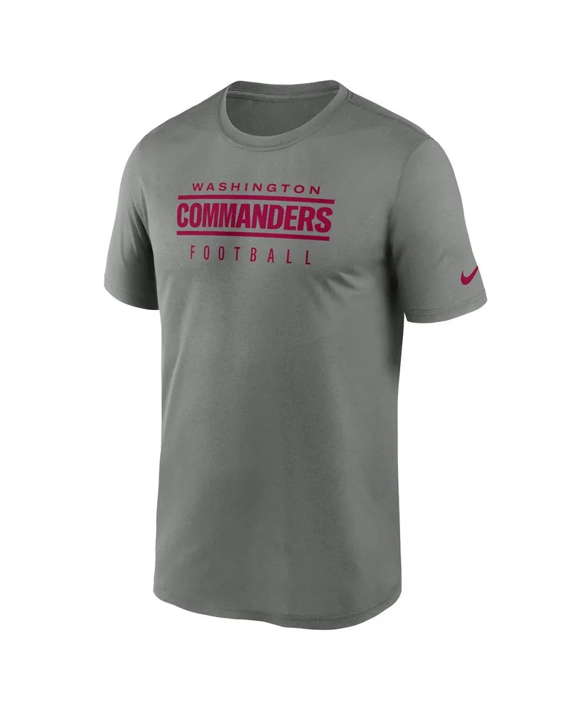 Men's Nike Heather Gray Washington Commanders Sideline Legend Performance T-shirt