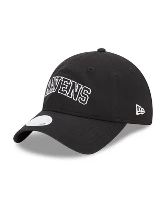 Women's New Era Black Baltimore Ravens Collegiate 9TWENTY Adjustable Hat