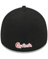 Men's New Era Black St. Louis Cardinals Logo 39THIRTY Flex Hat