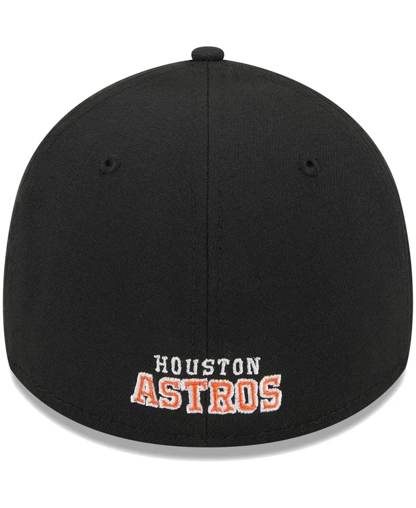 Men's New Era Black Houston Astros Logo 39THIRTY Flex Hat